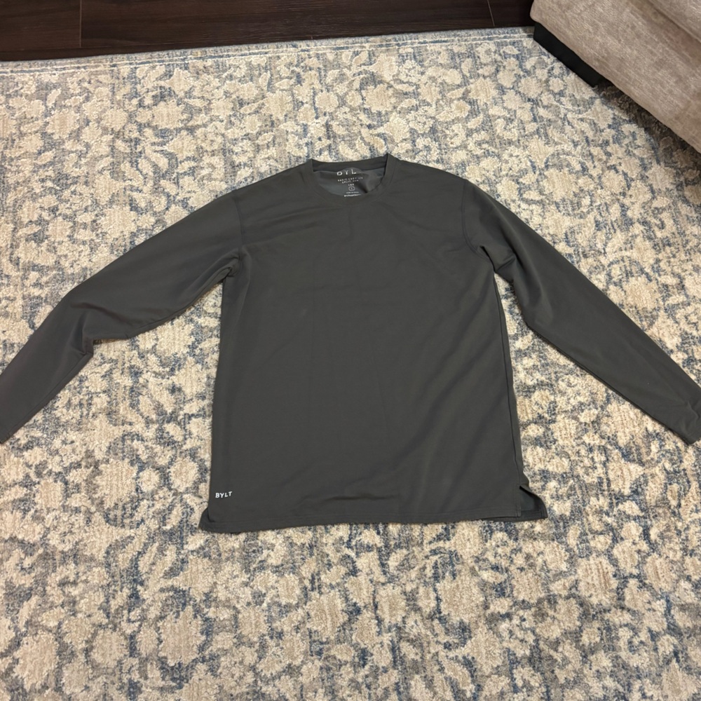 BYLT Basics Charcoal Long Sleeve Crew